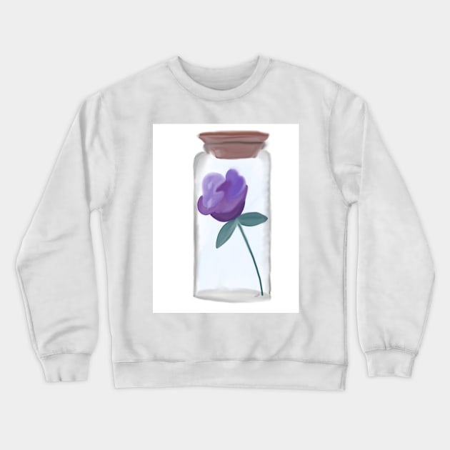 Flower in a vial Crewneck Sweatshirt by NatLeBrunDesigns